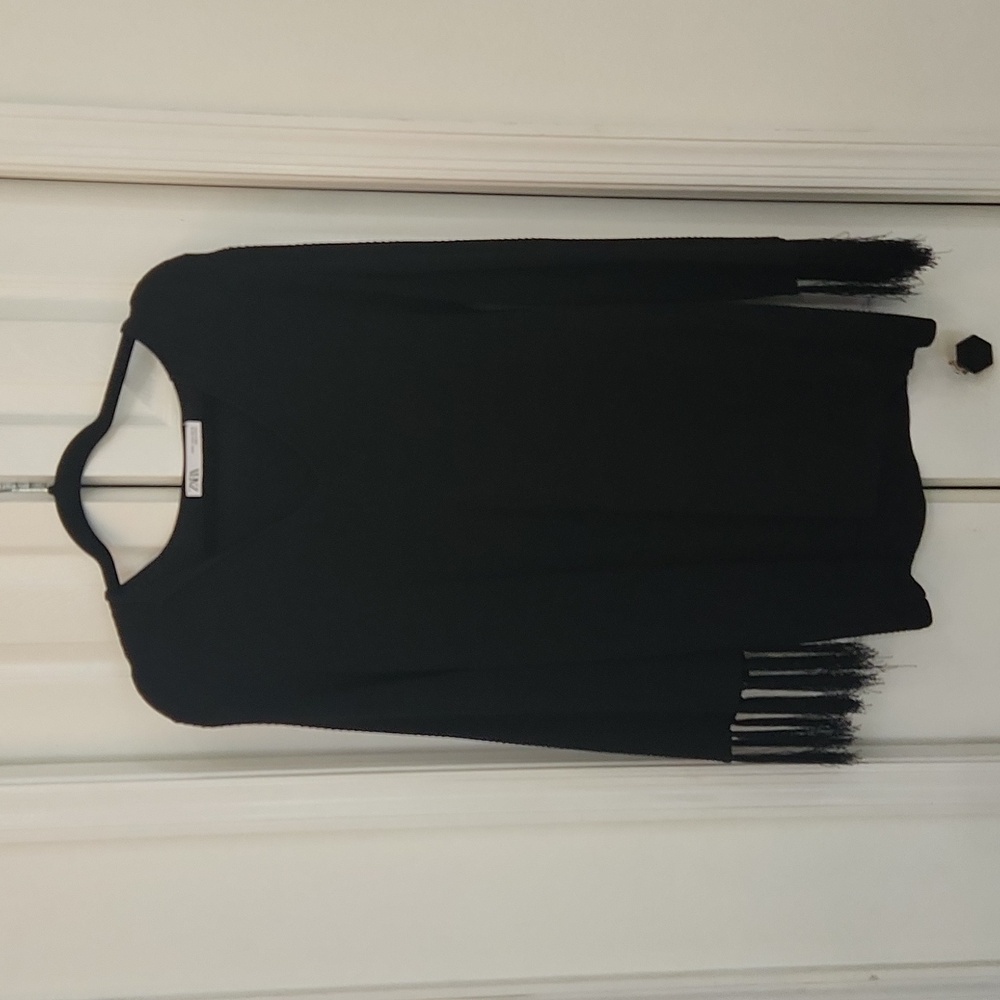 Zara Fringe Sleeves Blouse